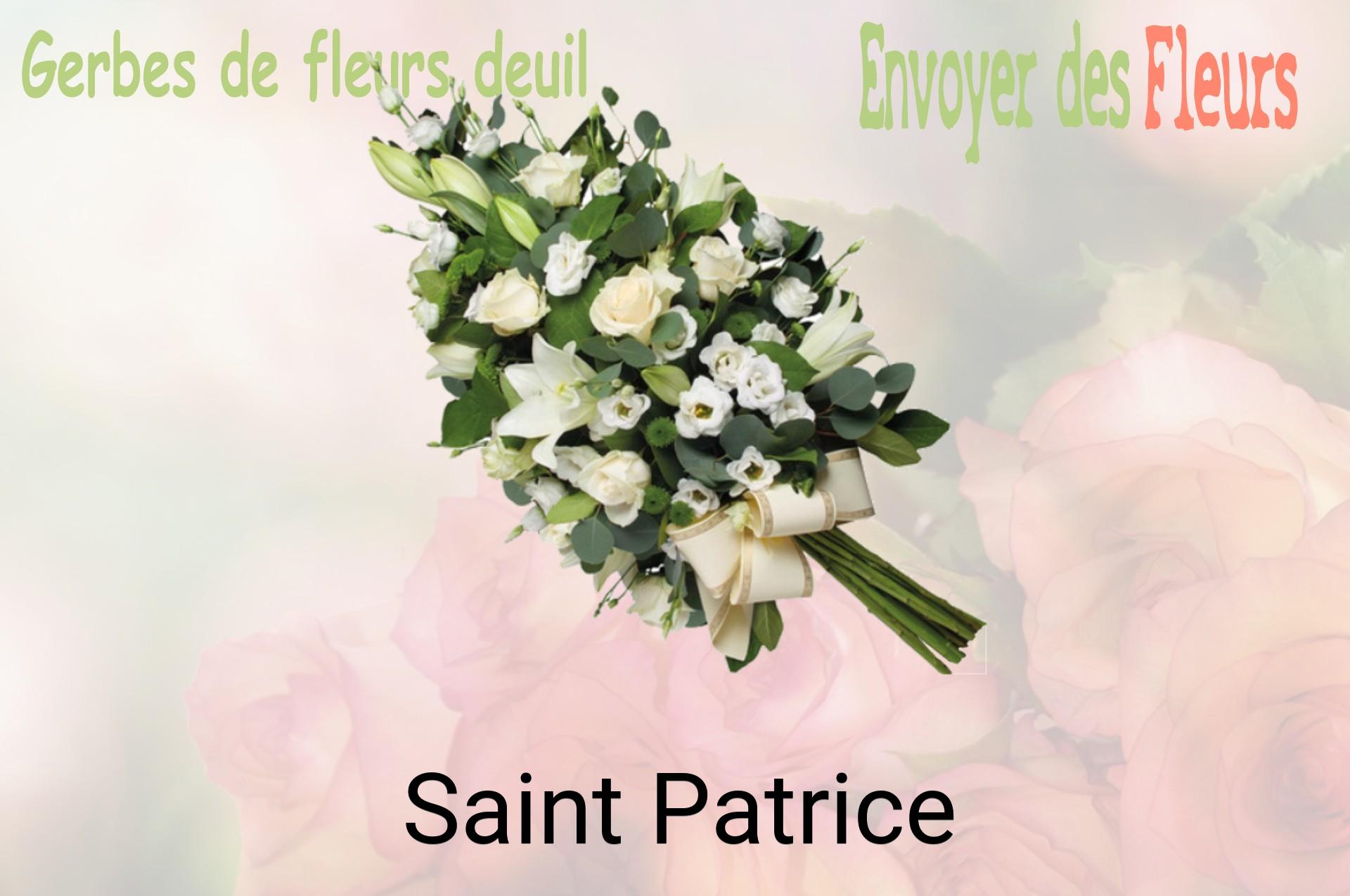 Gerbe de fleurs de deuil livrée à Saint-Patrice